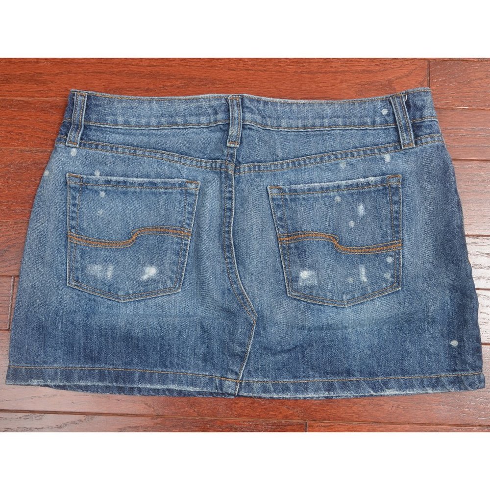Tilt jean minskirt sz 9 juniors - cute! distressed, light wash